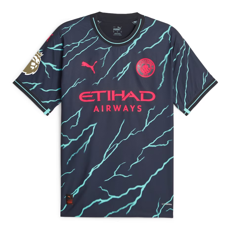 Erling Haaland Manchester City Puma 2023 24 Third Player Jersey - Navy Official Team Jersey Sports Fan Apparel