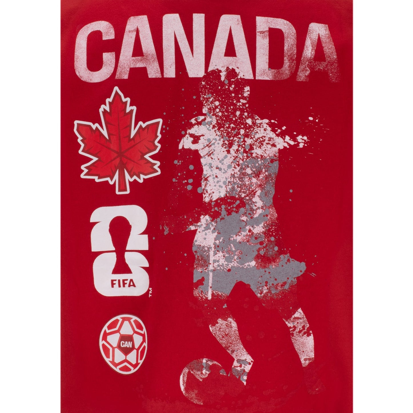 FIFA World Cup 2026 Canada Rise and Strike T-Shirt - Youth Casual Graphic T Shirt