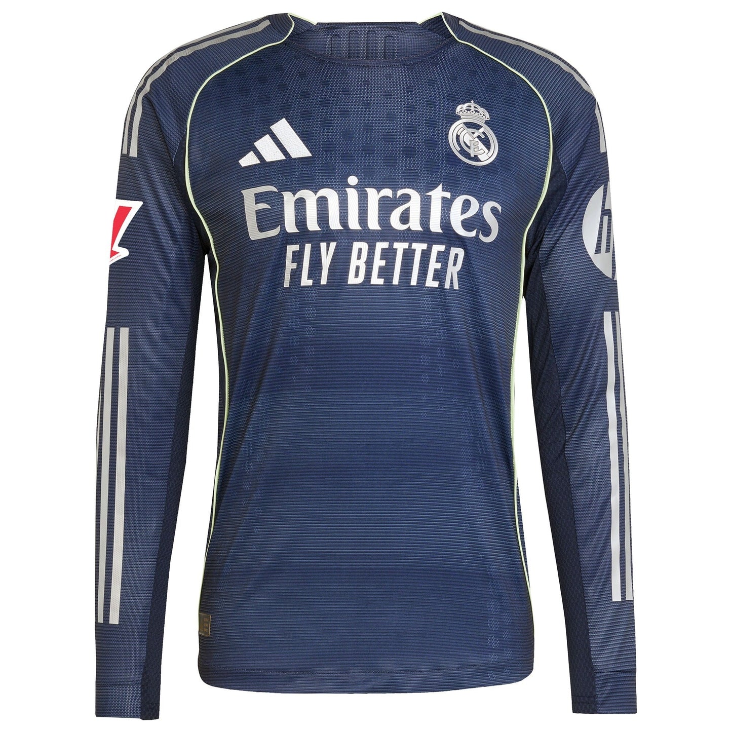 Jude Bellingham Real Madrid adidas 2025 26 Away Long Sleeve Player Jersey - Blue Official Team Jersey Sports Fan Apparel