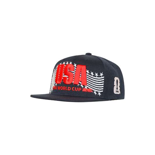 FIFA World Cup 2026 USA Flatbrim Navy Cap Official Team Hat Sports Fan Cap