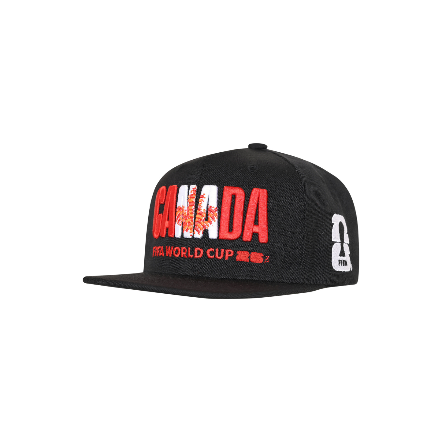 FIFA World Cup 2026 Canada Flatbrim Cap Official Team Hat Sports Fan Cap