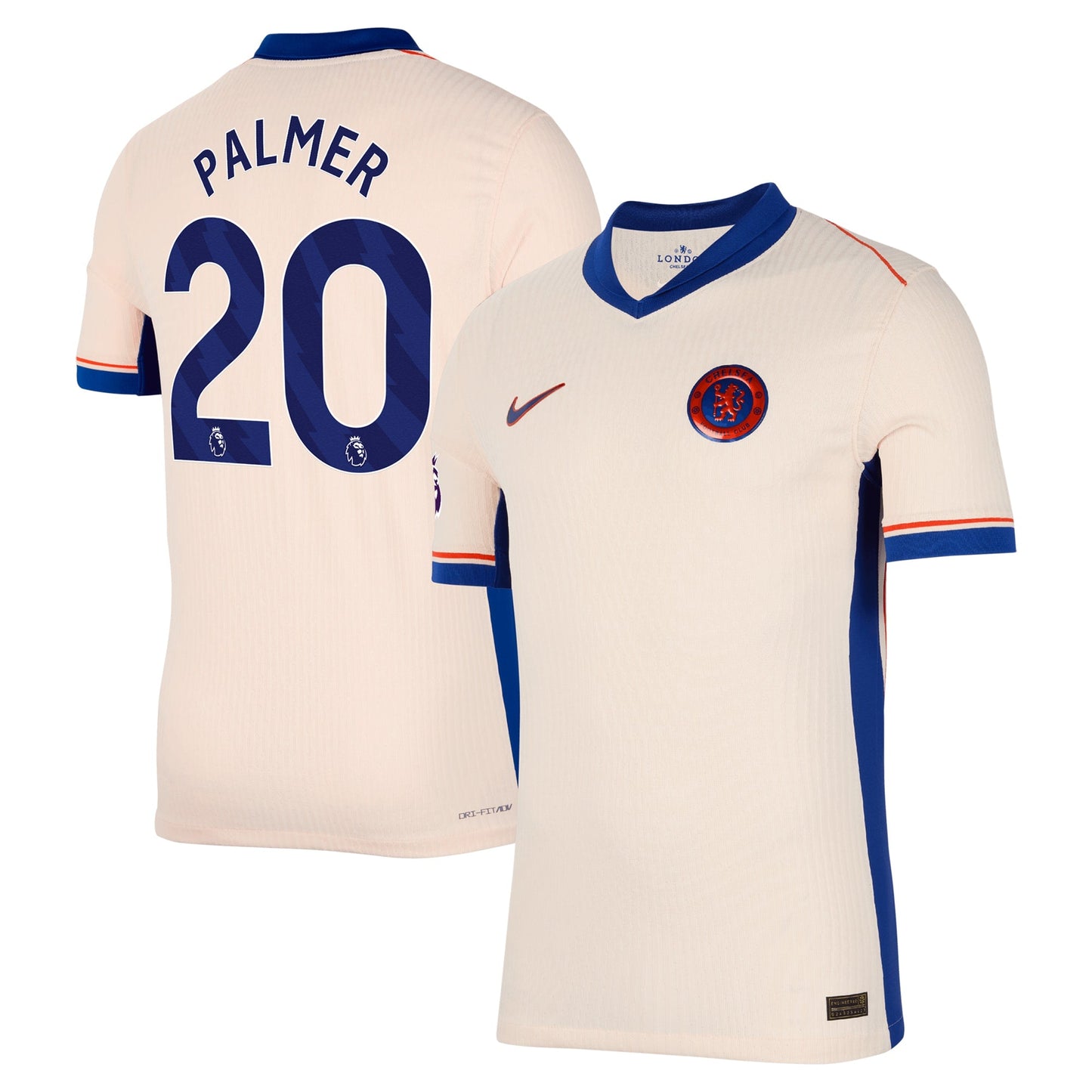 Cole Palmer Chelsea Nike 2024 25 Away Player Jersey - Orange Official Team Jersey Sports Fan Apparel