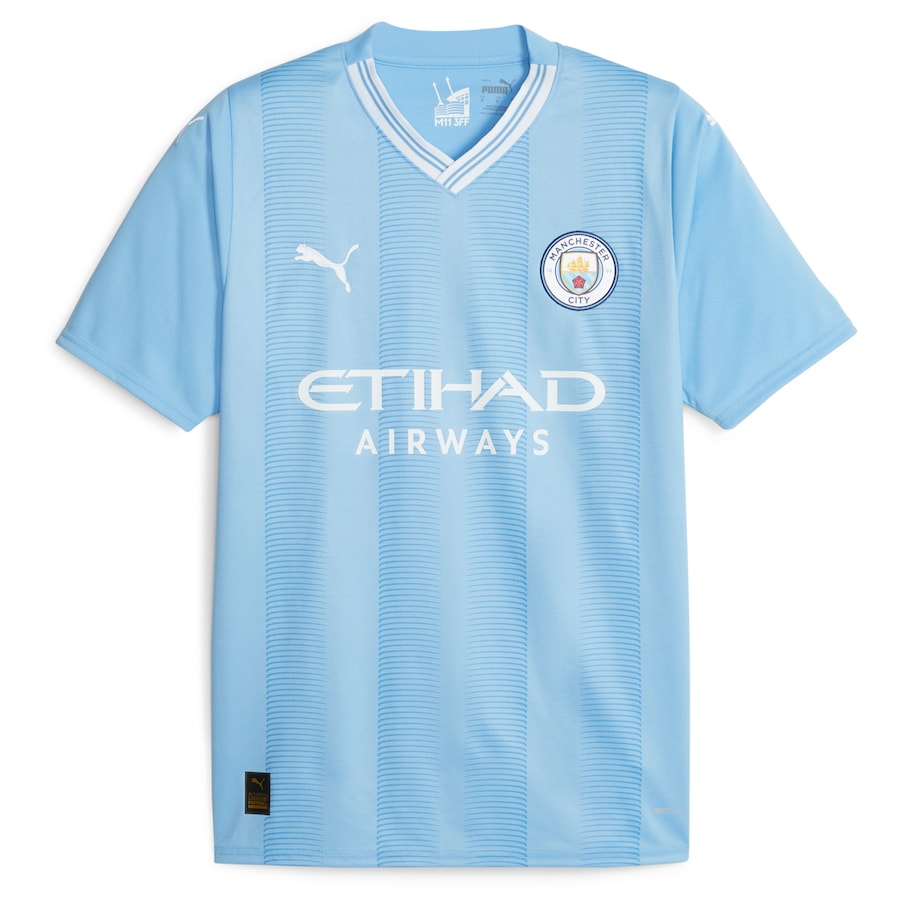 Erling Haaland Manchester City Puma 2023 24 Home Player Jersey - Sky Blue Official Team Jersey Sports Fan Apparel