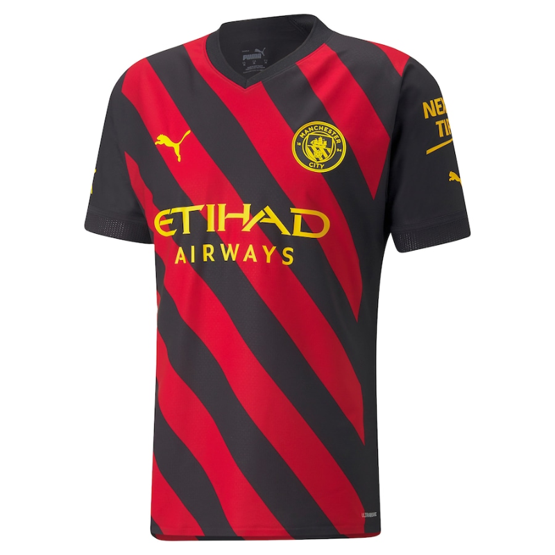 Manchester City Away Shirt 2022-23 with Haaland 9 printing Unisex Jersey Pro Official Team Jersey Sports Fan Apparel