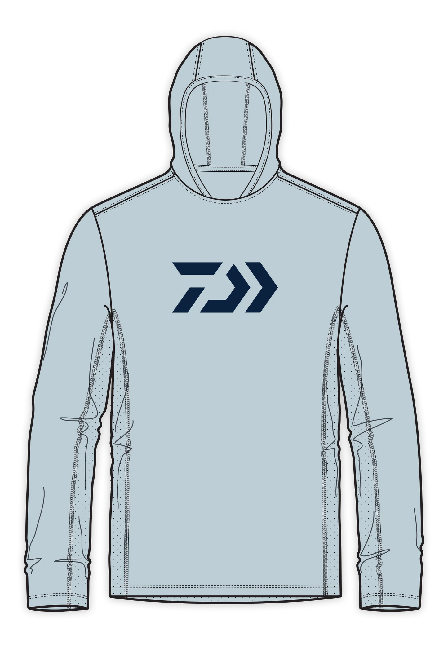 D-Vec Grey With Logo Ls Hd Sunshirt Popular Style