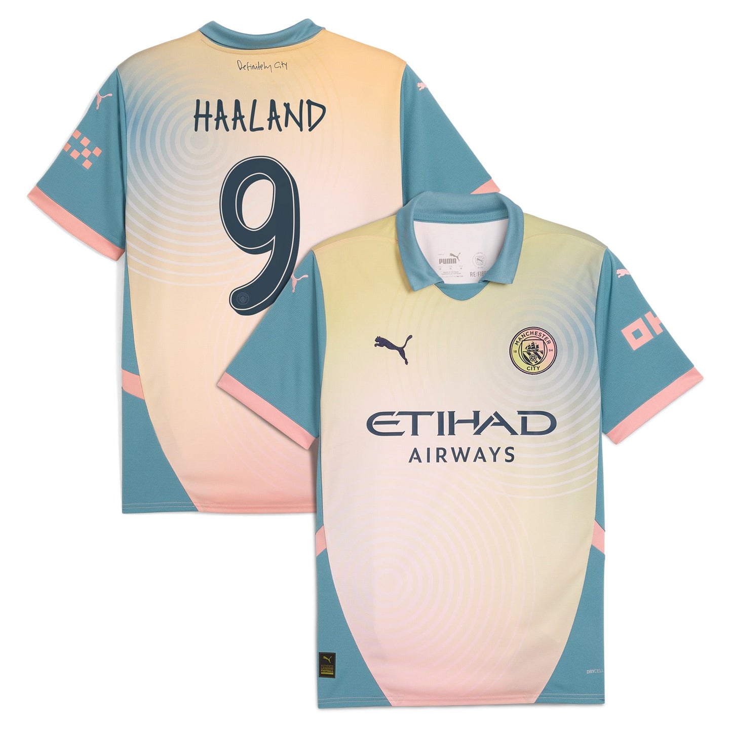 Erling Haaland Manchester City Puma 2024 25 Fourth Player Jersey - Blue Official Team Jersey Sports Fan Apparel