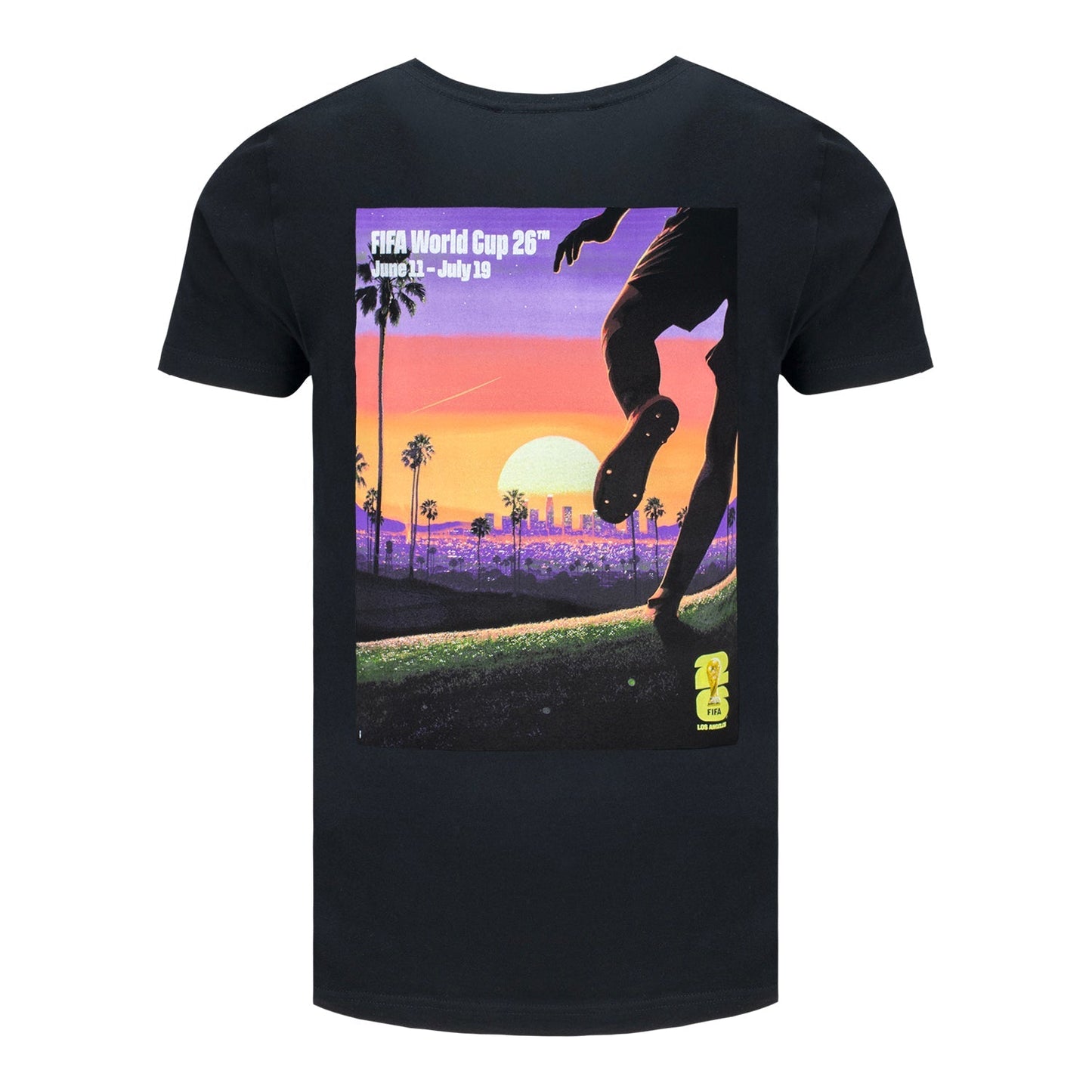 FIFA World Cup 2026 Los Angeles Poster Black T-Shirt - Unisex Casual Graphic T Shirt