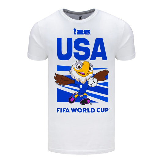 FIFA World Cup 2026 USA Mascot White T-Shirt - Unisex Casual Graphic T Shirt
