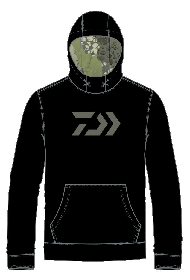 D-Vec Black Hoodie with Moss Green Front & Woods Camo D-Vec Back Popular Style