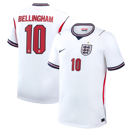 Jude Bellingham England National Team Nike 2026 Home Stadium Replica Jersey - White Official Team Jersey Sports Fan Apparel