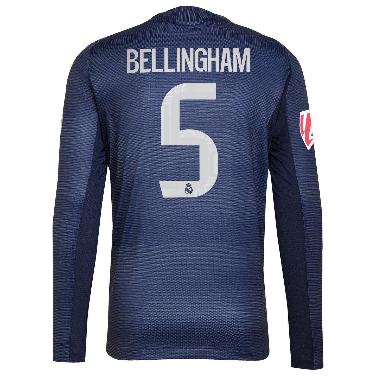 Jude Bellingham Real Madrid adidas 2025 26 Away Long Sleeve Player Jersey - Blue Official Team Jersey Sports Fan Apparel