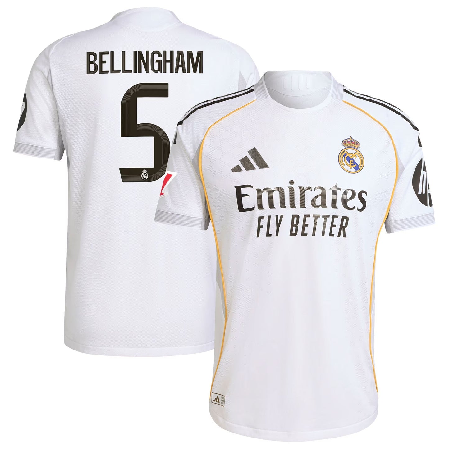 Jude Bellingham Real Madrid adidas 2025 26 Home Authentic Jersey - White Official Team Jersey Sports Fan Apparel