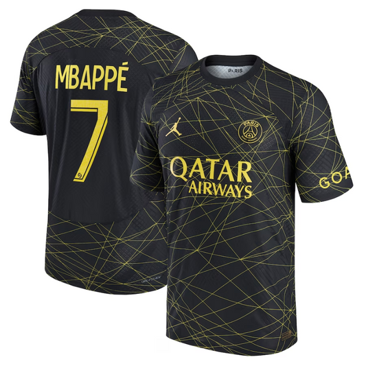 Kylian Mbappé Paris Saint-Germain 2022 23 Fourth Vapor Match Men s Authentic Jersey - Black Official Team Jersey Sports Fan Apparel