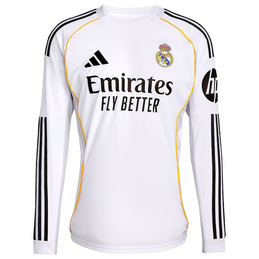Kylian Mbappé Real Madrid adidas 2025 26 Home Player Jersey - White Official Team Jersey Sports Fan Apparel