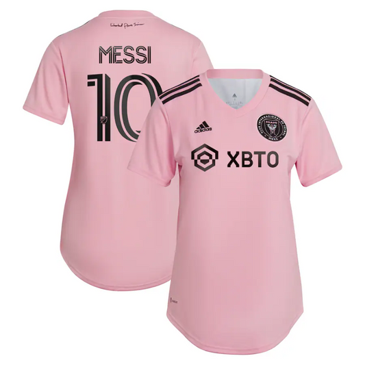 Lionel Messi Inter Miami CF Women s 2023 The Heart Beat Kit Jersey - Pink Official Team Jersey Sports Fan Apparel