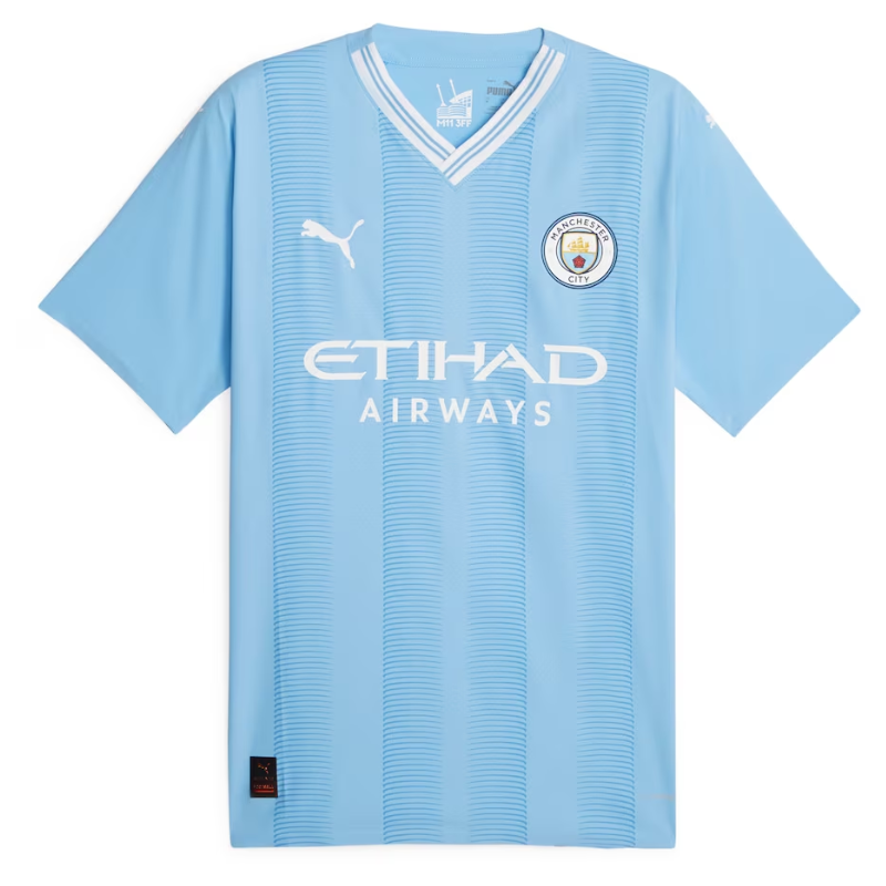 Manchester City Home Puma 2023-24 Jersey Haaland 9 printing - Blue Official Team Jersey Sports Fan Apparel