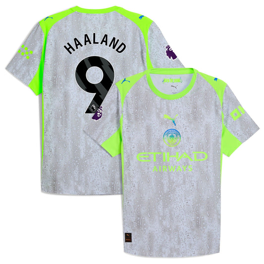 Erling Haaland Manchester City Puma 2025 26 Third Jersey - Green Neon Green Official Team Jersey Sports Fan Apparel