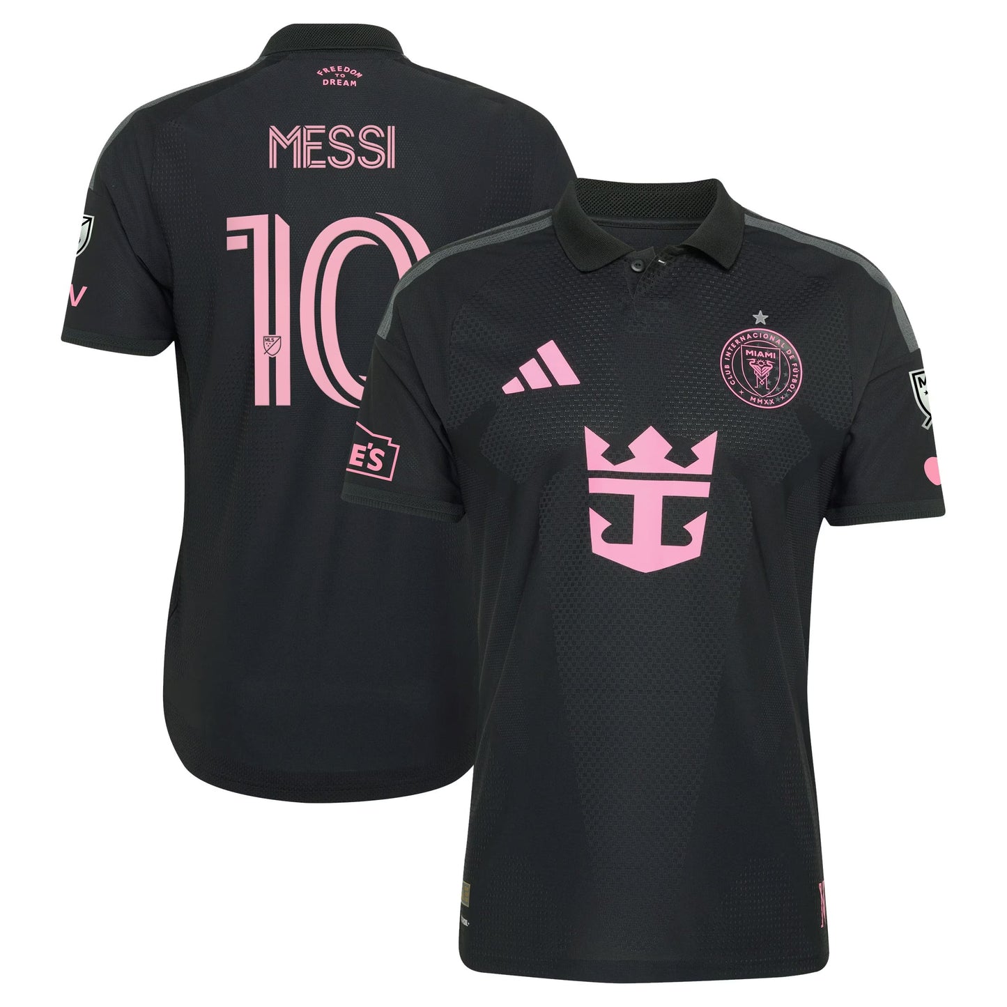 Lionel Messi Inter Miami CF adidas 2026 Presagio Replica Jersey - Black Official Team Jersey Sports Fan Apparel