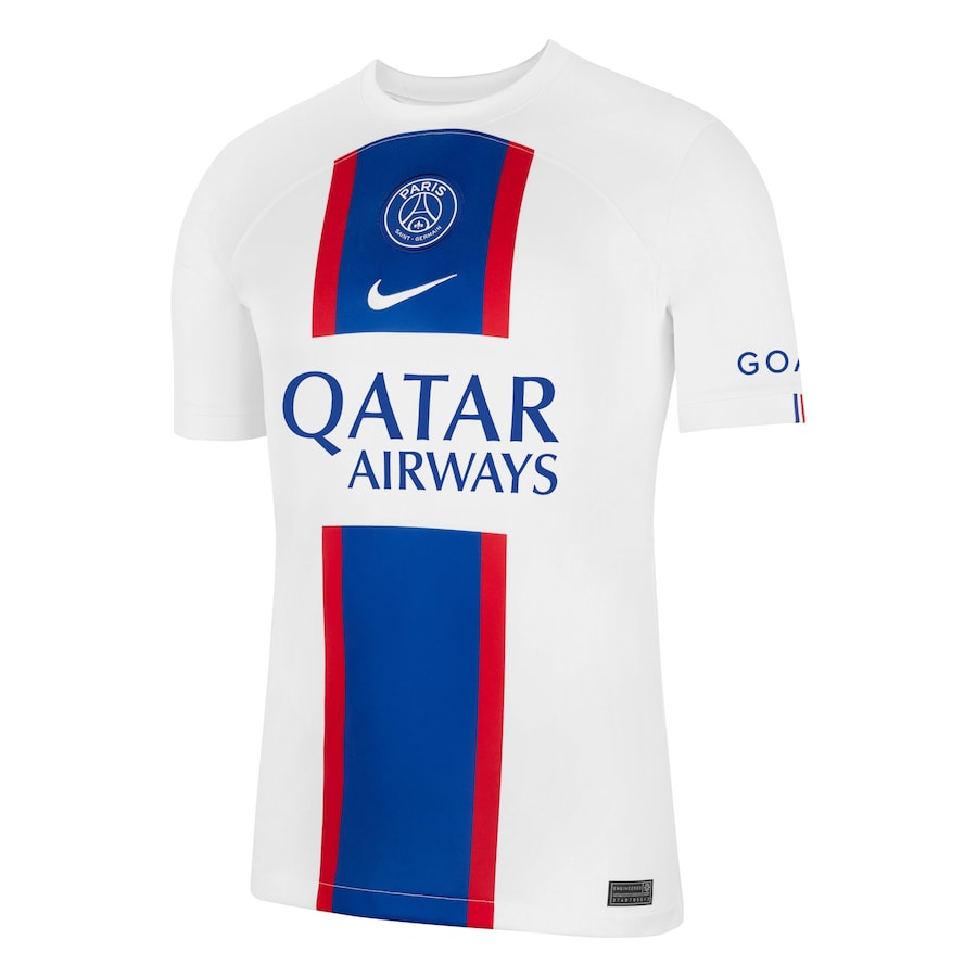 Paris Saint-Germain Third Stadium Shirt 2022-23 with Messi 30 printing Unisex - White Official Team Jersey Sports Fan Apparel