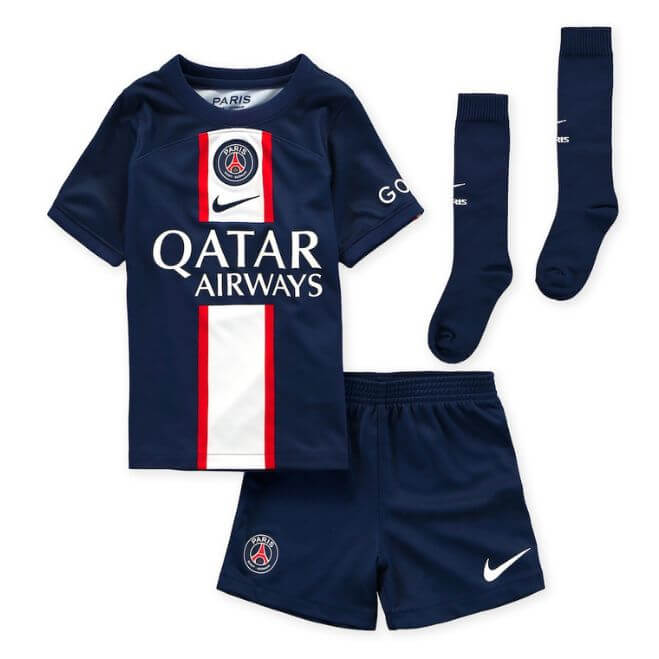Paris Saint-Germain Home Stadium Kit 2022-23 - Little Kids with Messi 30 printing Official Team Jersey Sports Fan Apparel