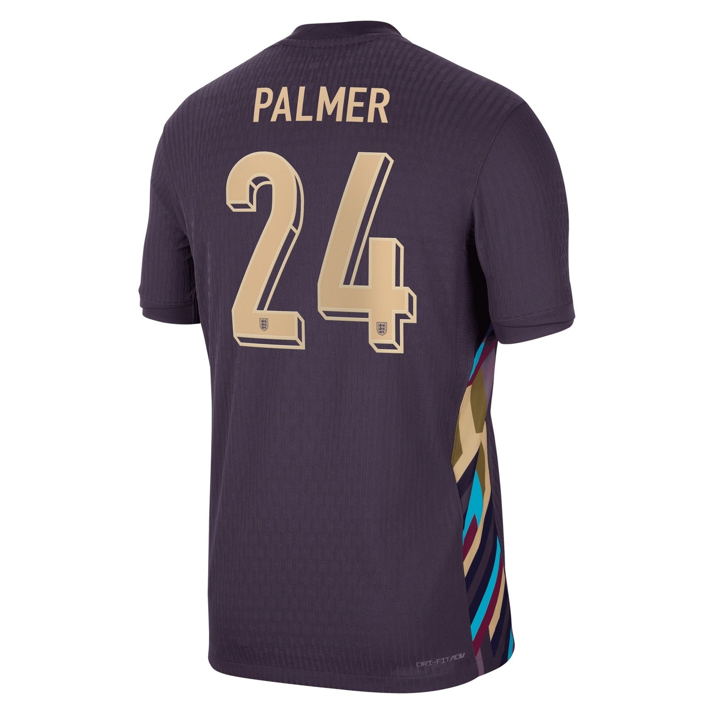 England Nike Dri Fit Adv Away Match Shirt 2024 with Palmer 24 printing Jersey - Purple Official Team Jersey Sports Fan Apparel