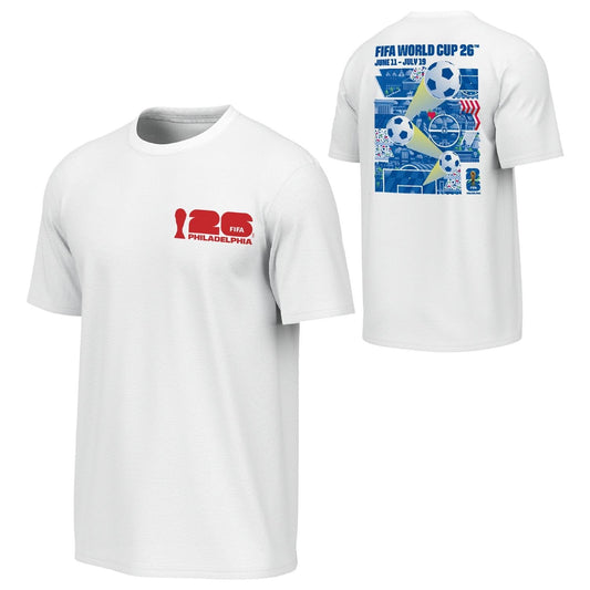 FIFA World Cup 2026 Philadelphia Poster White T-Shirt - Unisex Casual Graphic T Shirt