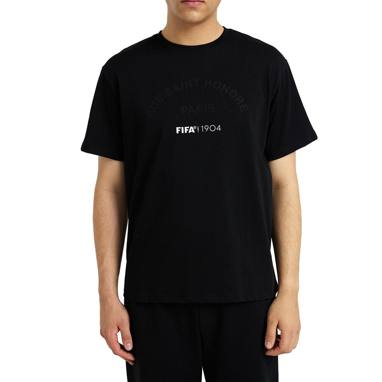 FIFA 1904 Arch Graphic Black T-Shirt - Unisex Casual Graphic T Shirt