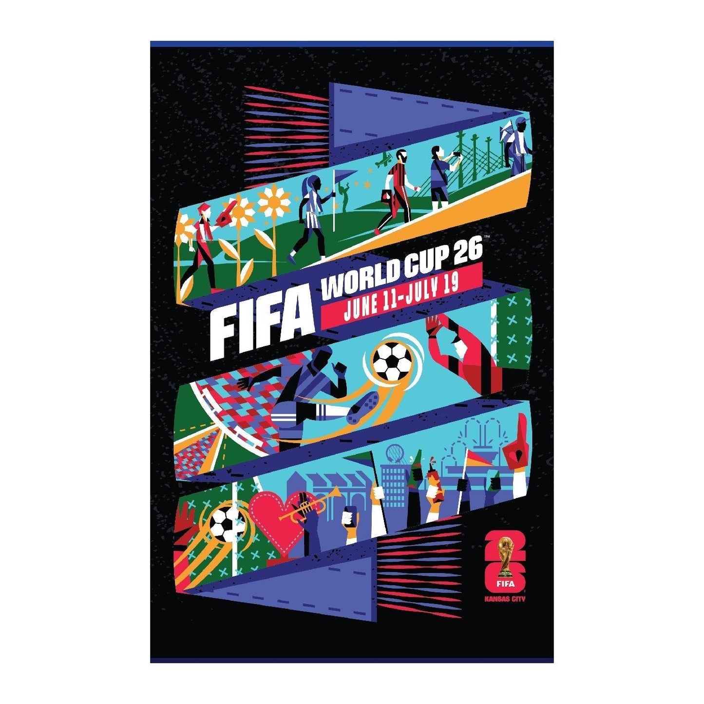 FIFA World Cup 2026 Kansas City Host City Poster Popular Style Comfort Casual