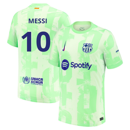 Messi 10 Barcelona Nike 2025 Third Player Jersey - Yellow Official Team Jersey Sports Fan Apparel