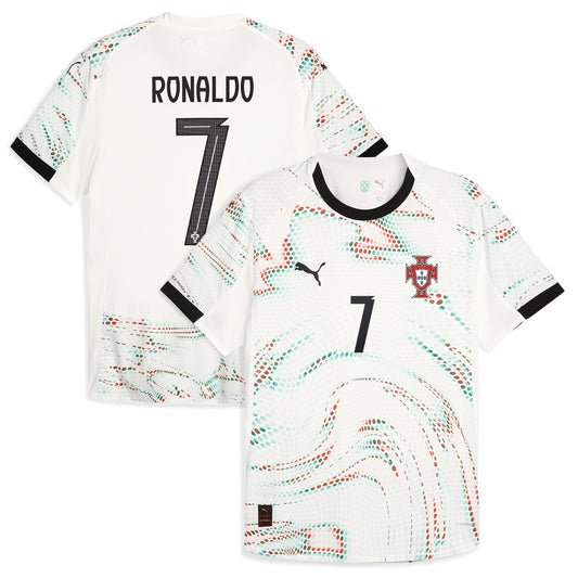 Cristiano Ronaldo Portugal National Team 2025 Away Jersey - White Official Team Jersey Sports Fan Apparel