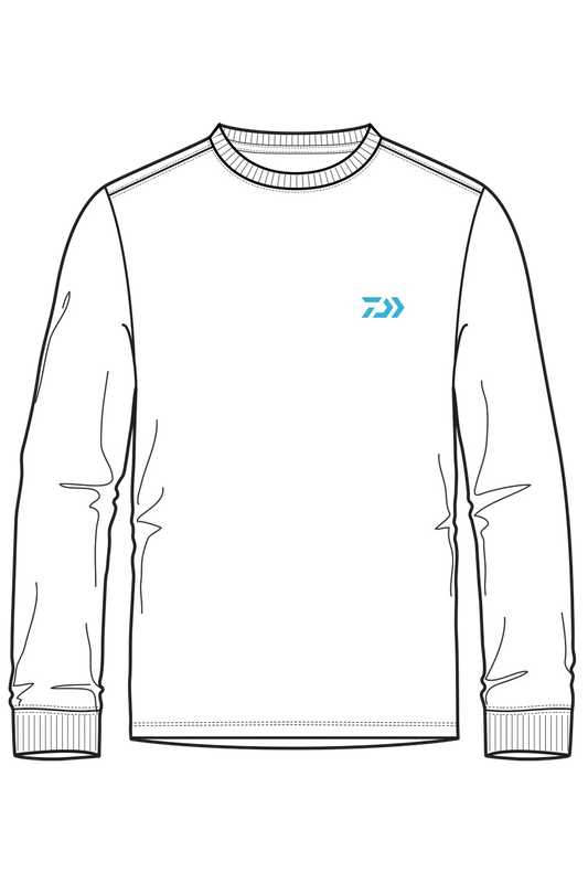 D-Vec Tuna Fish Logo Wht Ls T-Shirt Popular Style